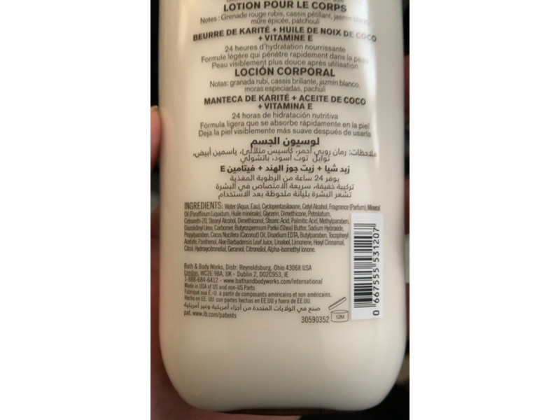 Bath & Body Body Lotion, Midnight Pomegranate, 8 fl oz/236 mL