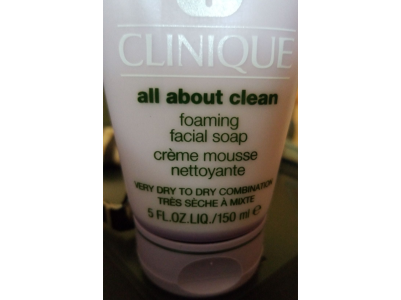 Clinique All About Clean Foaming Facial Soap, Very Dry To Dry, 5 fl oz/150 mL
