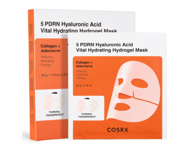 Cosrx Vital Hydrating Hydrogel Mask, 5 Pdrn Hyaluronic Acid, 1.19 oz/34 g