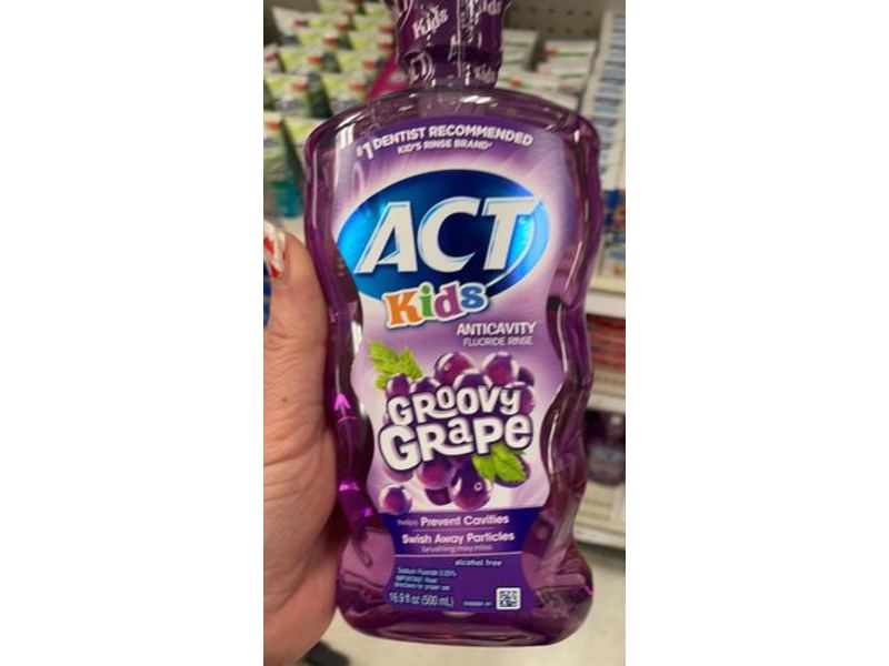 ACT Kids Anticavity Fluoride Rinse, Groovy Grape, 16.9 fl oz