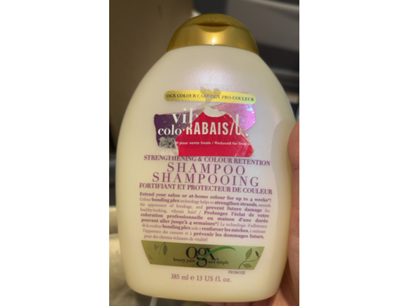 Ogx Vibrant Color Vibes Strengthening & Colour Retention Shampoo, 13 fl oz/385 mL