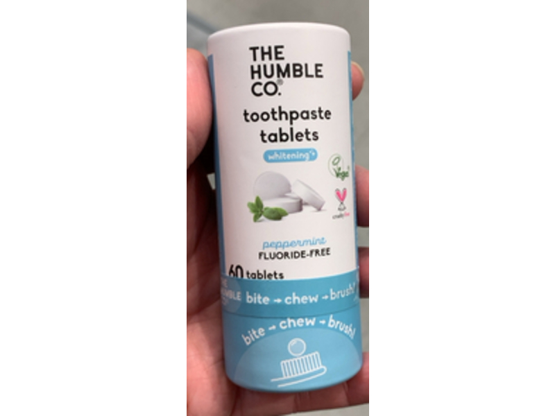The Humble Co. Whitening Toothpaste Tablets, Peppermint, 60 Count, Pack Of 4
