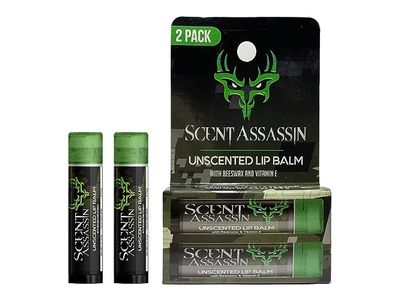 Scent Assassin Unscented Lip Balm, Beeswax & Vitamin E, 0.16 oz/4.25 g