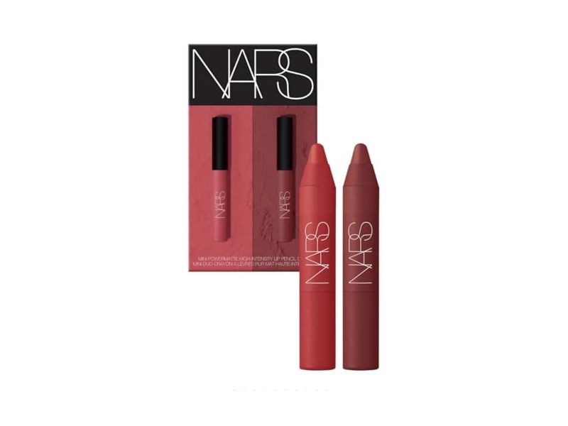 NARS Mini Power Matte High-Intensity Lip Pencil Duo, Cruella & Dragon Girl, 0.05 oz/1.6 g