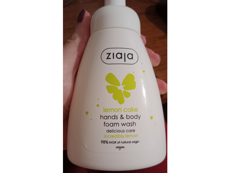 Ziaja Hand & Body Foam Wash, Lemon Cake, 8.8 fl oz/250 mL