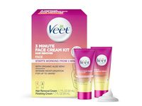 Veet 3 Minute Facial Hair Remover Cream Kit, 1.7 fl oz/50 mL, 2 Count - thumbnail 1
