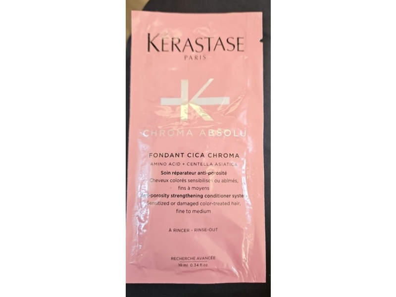 Kerastase Chroma Absolu Fondant Cica Chroma Strengthening Conditioner, 0.34 fl oz/10 mL