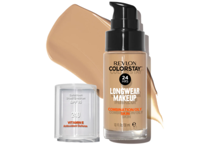 Revlon Colorstay Foundation, SPF 15, 240 Medium Beige, 1 fl oz/30 mL