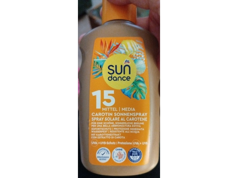 dm Sun Dance Carotene Sunscreen Spray, SPF 15, 200 mL