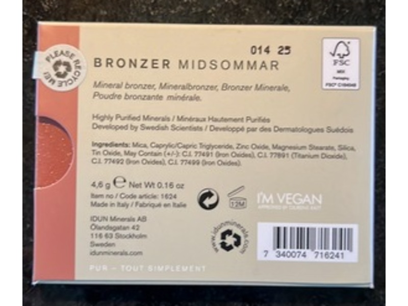 IDUN Minerals Bronzer, Midsommar, 0.16 oz/4.6 g