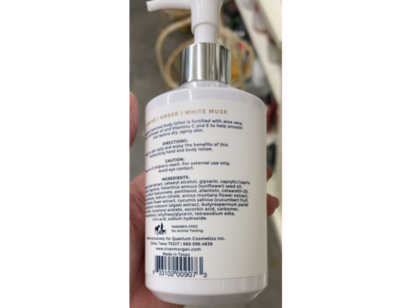 Niven Morgan Hand & Body Lotion, Gold, 10.5 fl oz/310 mL