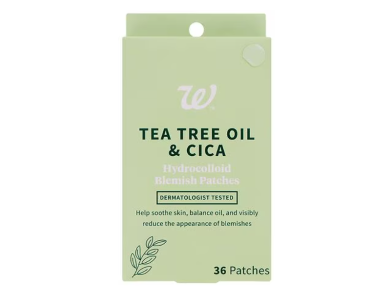 Walgreens Hydrocolloid Blemish Patches, Tea Tree Oil & Cica, 36 Patches