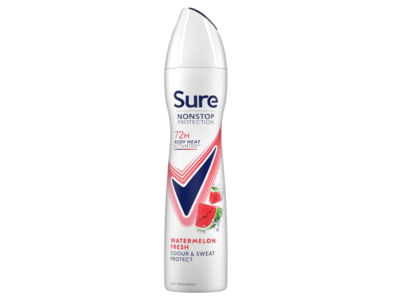 Sure Body Heat Activated Odour & Sweat Protect Anti-Perspirant, Watermelon Fresh, 250 mL