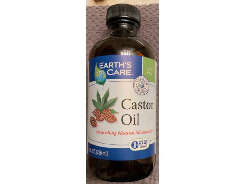 Earth's Care 100% Pure Nourishing Natural Moisturizer Castor Oil, 8 fl oz/236 mL