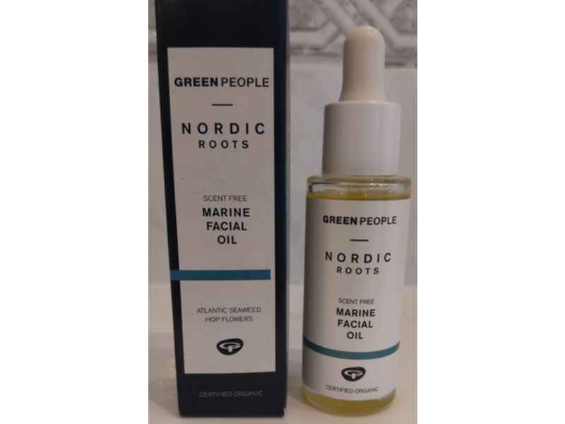 Green People Nordic Roots Marine Facial Oil, Scent Free, 0.98 fl oz/28 ml