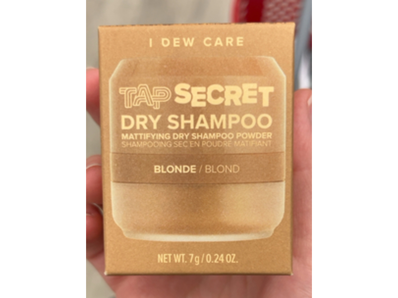 I Dew Care Tap Secret Mattifying Dry Shampoo Powder, Blonde, 0.24 oz/7 g