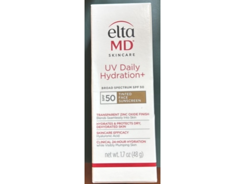 EltaMD UV Daily Hydration+ Tinted Face Sunscreen, SPF 50, 1.7 oz/48 g