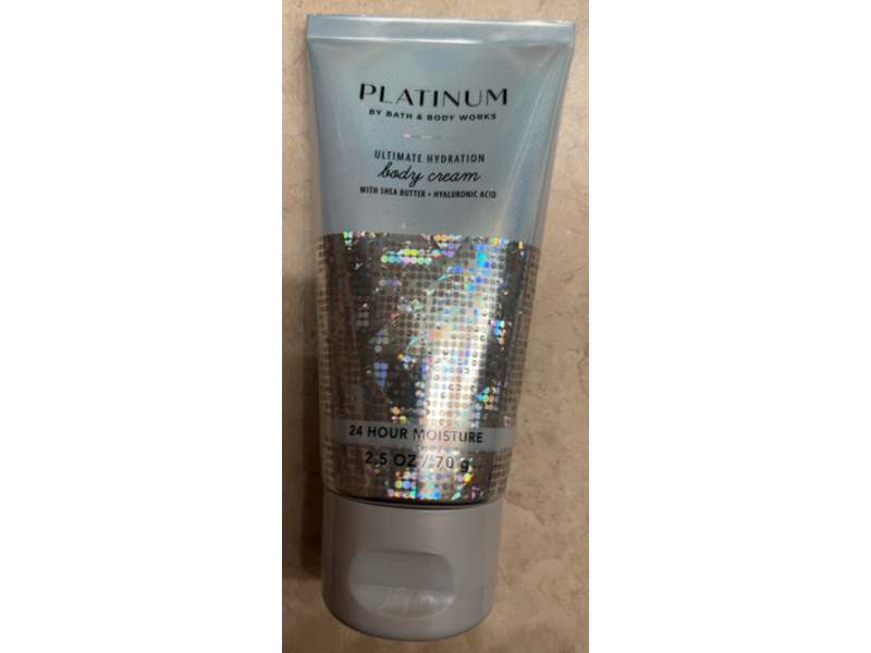 Bath & Body Works Ultimate Hydration Body Cream, Platinum, 2.5 oz/70 g
