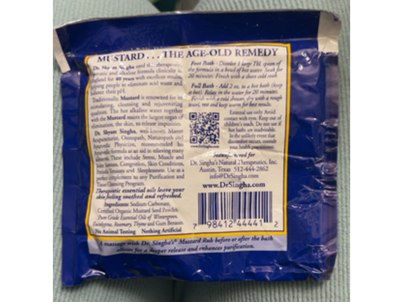 Dr. Singha's Mustard Bath, 2 oz/57 g