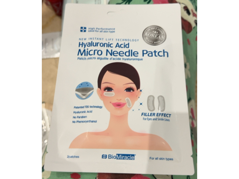 BioMiracle Hyaluronic Acid Micro Needle Patch, 2 Patches