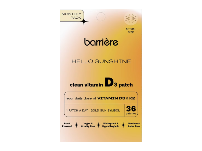 Barriere Hello Sunshine Clean Vitamin D3 Patch, 36 Count