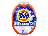 Tide+ Power Pods Oxi Boost Set-In Stain Removal + Oxi Power, 66 oz/1.89 kg, 45 Count - thumbnail 1