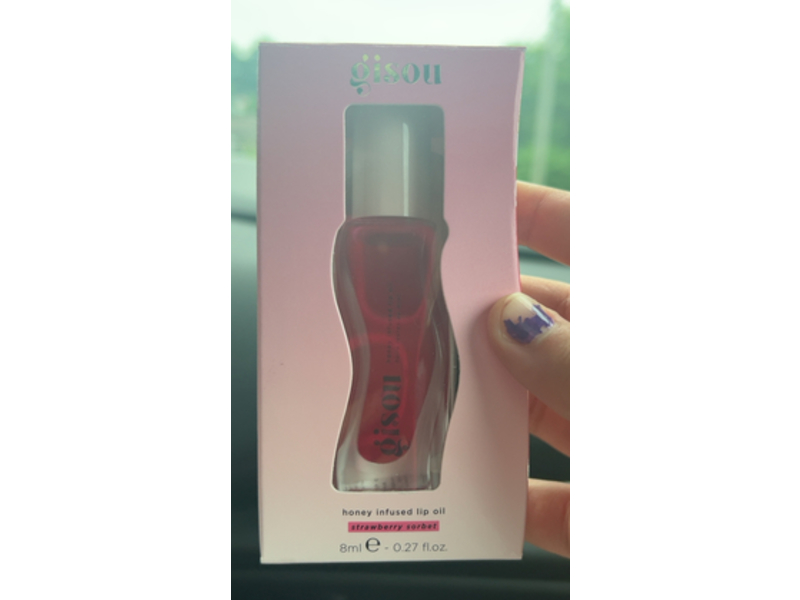 Gisou Honey Infused Lip Oil, Strawberry Sorbet, 0.27 fl oz/8 mL