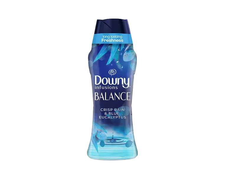 Downy Infusions Balance In Wash Scent Booster, Crisp Rain & Blue Eucalyptus, 18.2 oz/515 g