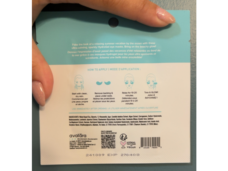 Avatara Under the Cica Shimmering Eye Gels, 0.1 fl oz/3 g