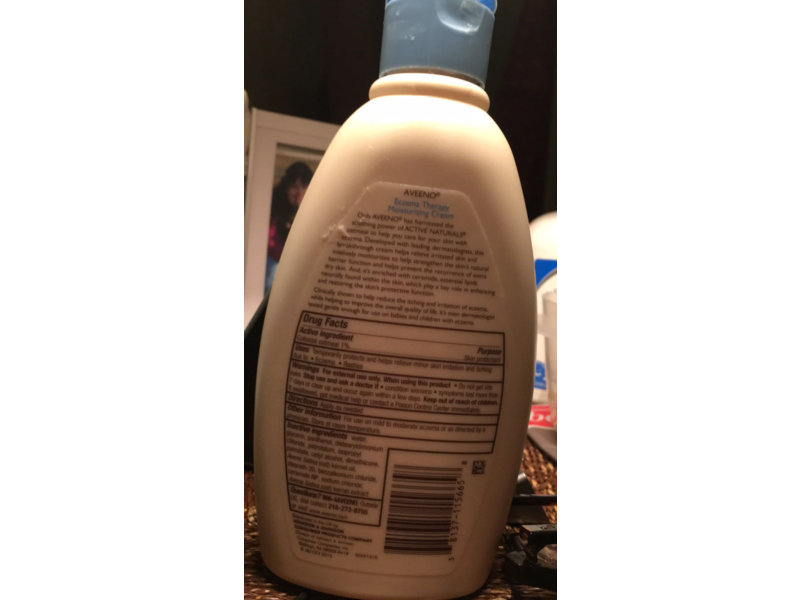 Aveeno Eczema Therapy Daily Moisturizing Cream, 12 fl oz/354 mL