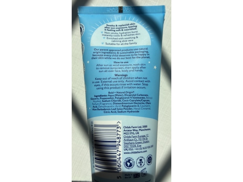 Childs Farm After Sun Lotion, Coconut, 100 mL