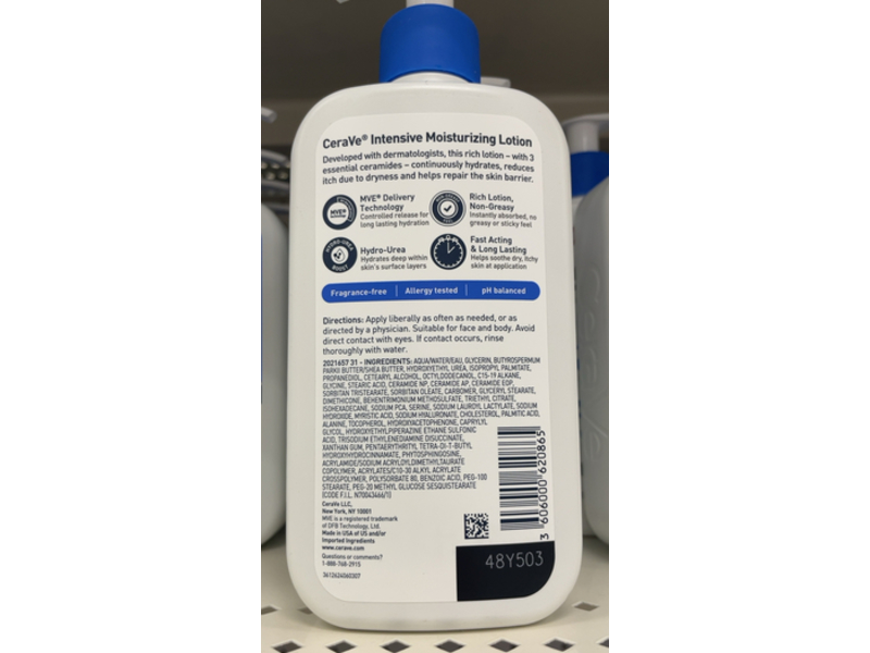 CeraVe Intensive Moisturizing Lotion, Dry to Very Dry Skin, 12 fl oz (355 mL)
