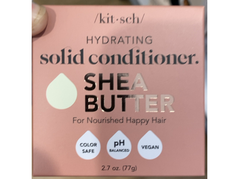 kitsch Hydrating Solid Conditioner Bar, Shea Butter, 2.7 oz/77 g