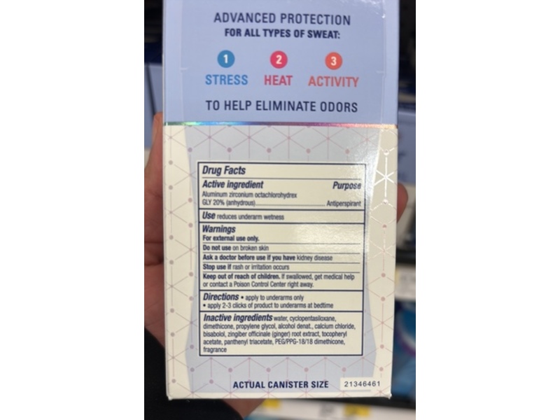 Secret Clinical Antiperspirant/Deodorant Clear Gel, Pro Hyaluronic Acid Stress Response, 2.6 oz/73 g