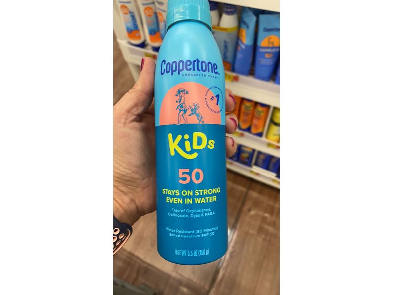 Coppertone Kids Sunscreen Spray, SPF 50, 5.5 oz/156 g