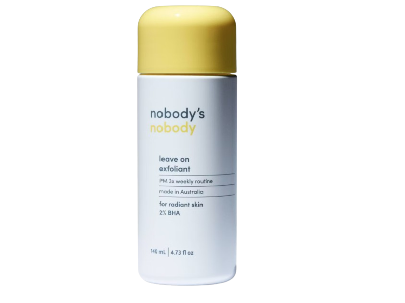 nobody's nobody Leave On Exfoliant, 4.73 fl oz/140 mL
