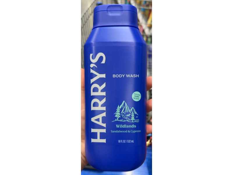 Harrys Wildlands Body Wash, Sandalwood & Cypress, 18 fl oz/532 mL