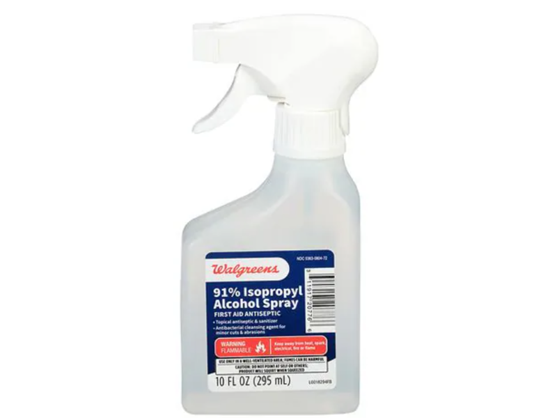 Walgreens First Aid Antiseptic, 91% Isopropyl Alcohol Spray, 10 fl oz/295 mL