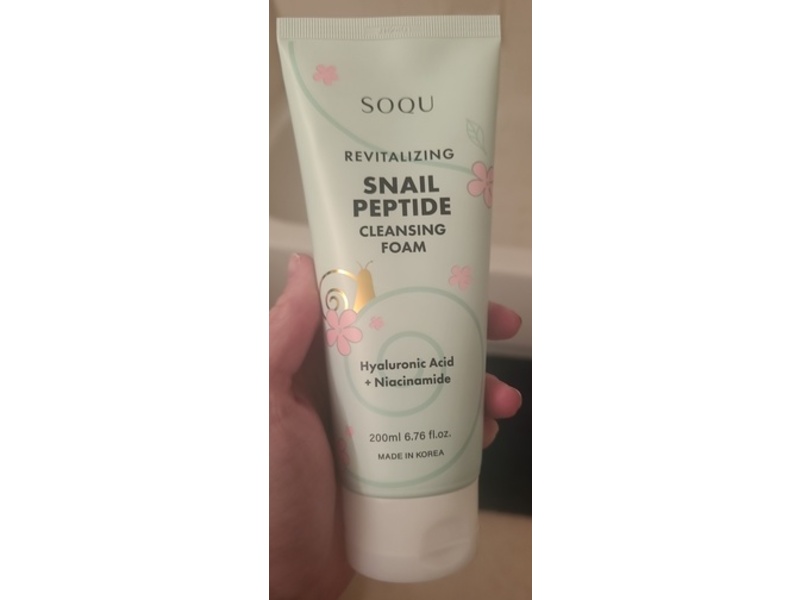 Soqu Revitalization Snail Peptide Cleansing Foam, 6.76 fl oz/200 mL