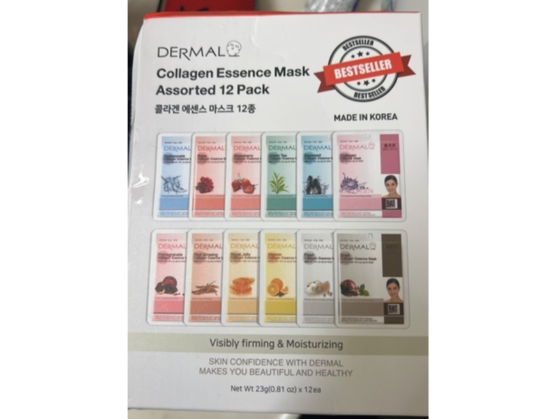 Dermal Collagen Essence Mask, 0.81 oz/23 g, Pack Of 12.