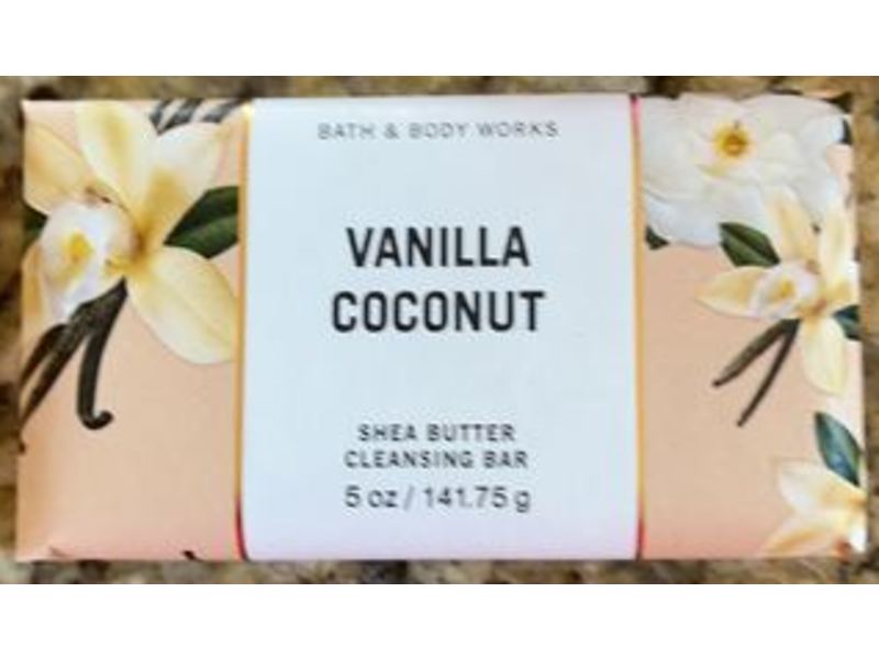Bath & Body Works Shea Butter Cleansing Bar, Vanilla Coconut, 5 oz/141.75 g