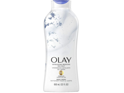 Olay Exfoliating Moisture Body Wash, Sea Salt, 22 fl oz/ 650 mL
