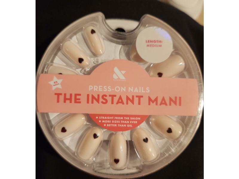 Olive & June Press -On Nails, Vampy Heart, 42 Count