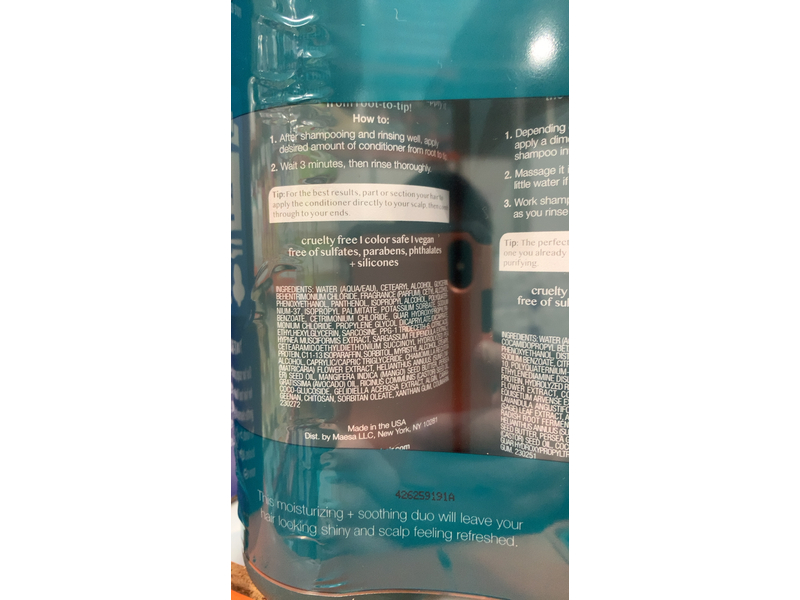 Kristin Ess Scalp Purifying Micellar Shampoo & Scalp Soothing Conditioner Set, 28 fl oz/828 mL