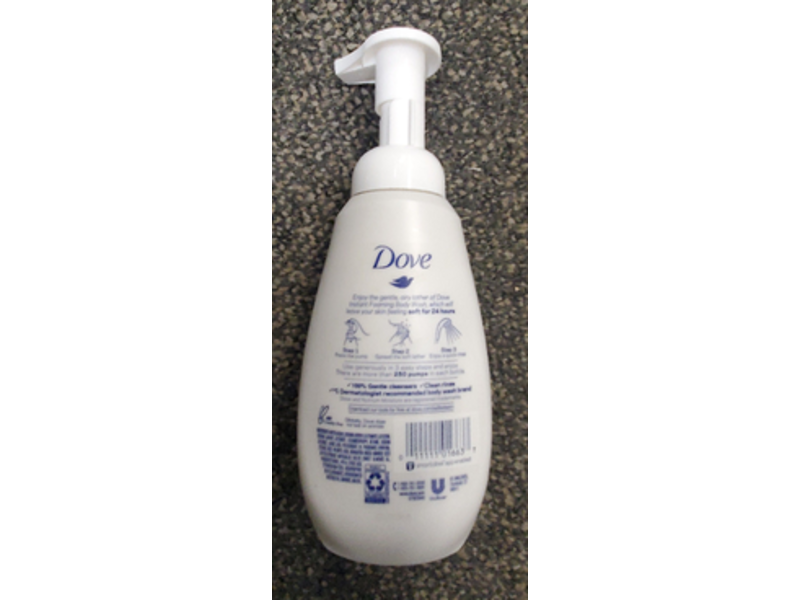 Dove Instant Foaming Body Wash, Mango Butter, 13.5 fl oz/400 mL, Pack Of 4