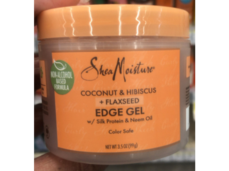SheaMoisture Flaxseed Edge Control Gel, Coconut & Hibiscus + Flaxseed, 3.5 oz/99 g