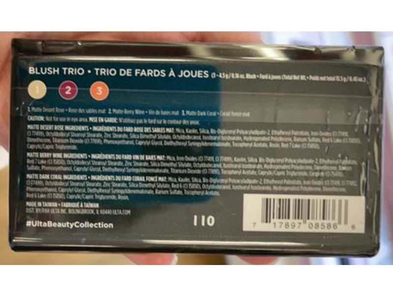 Ulta Beauty Blush Trio, Berry Spice, 0.16 oz/4.5 g