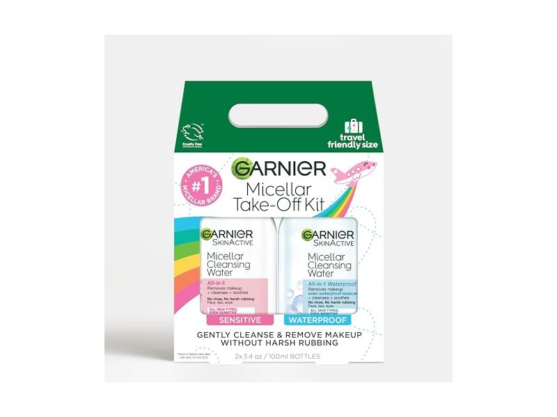 Garnier Micellar Take-off Duo Kit, 3.4 oz/100 mL
