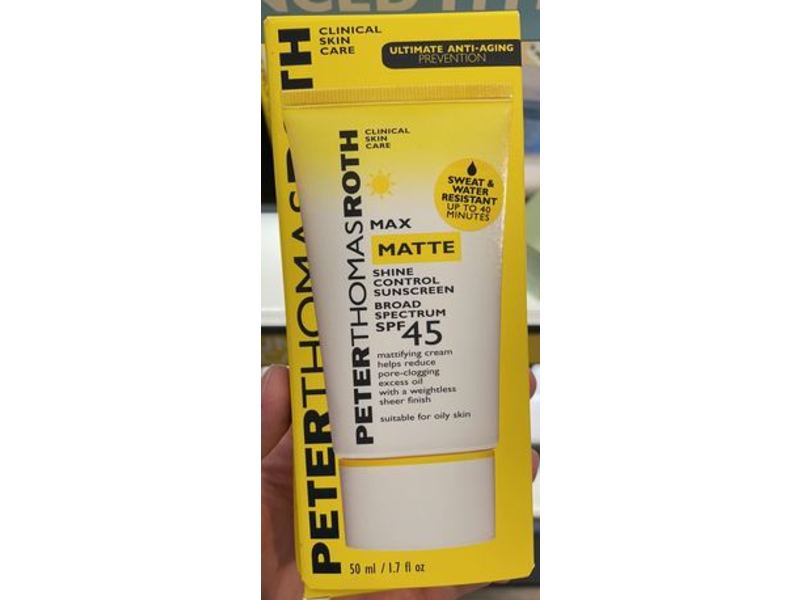 Peter Thomas Roth Max Matte Shine Control Sunscreen, SPF 45, 1.7 fl oz/50 ml