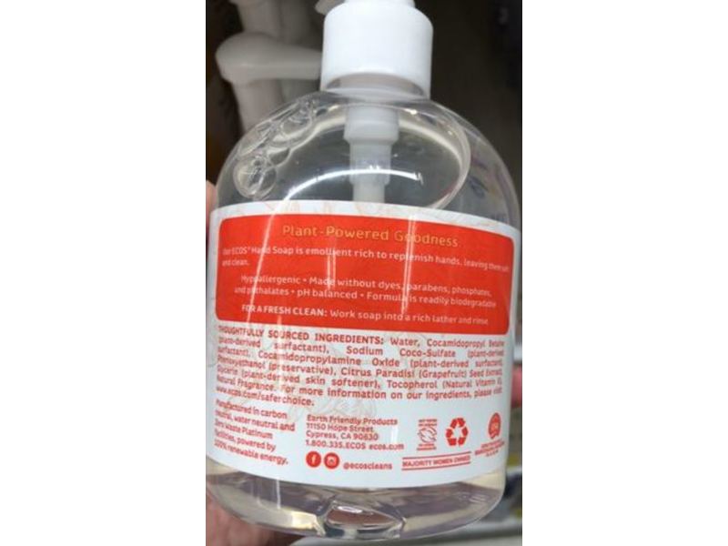 Ecos Hand Soap, Orange Blossom, 17 fl oz/503 mL